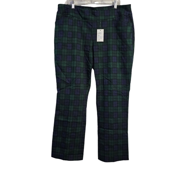 Plus size women's plaid stretch pants - Picture 2 of 9